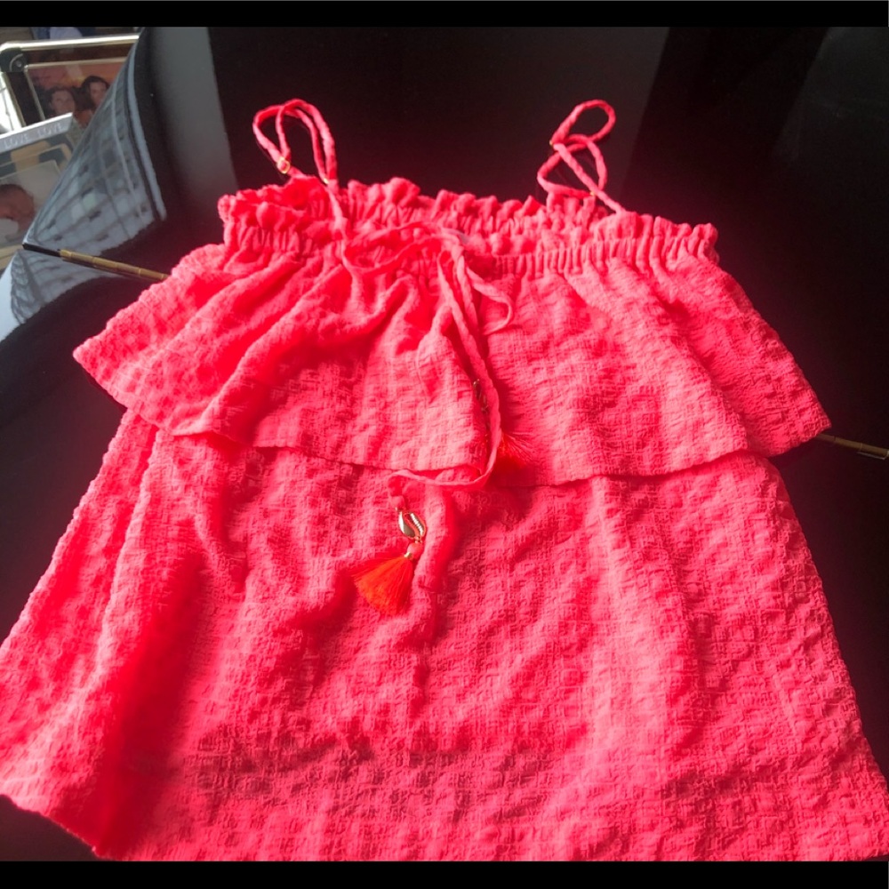 Lily Pulitzer Ruffle, off the shoulder, top